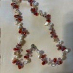 Freshwater pearls with beads necklace/chain